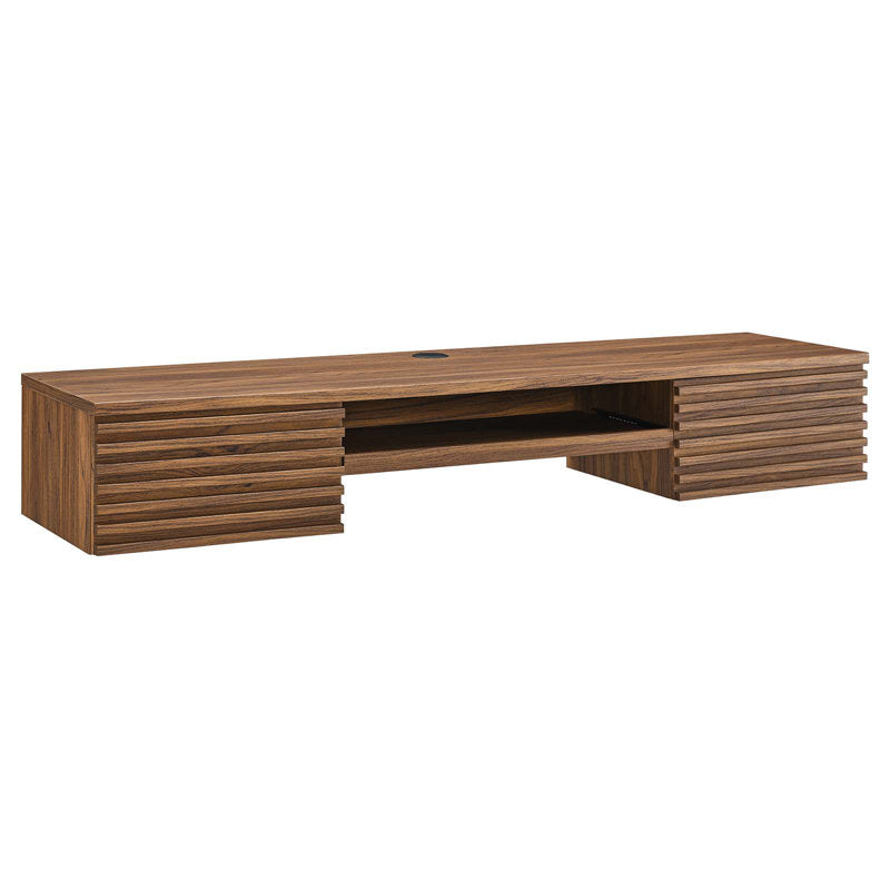 Modway Render - Wall Mount Wood Office Desk Mid-Century Modern Home