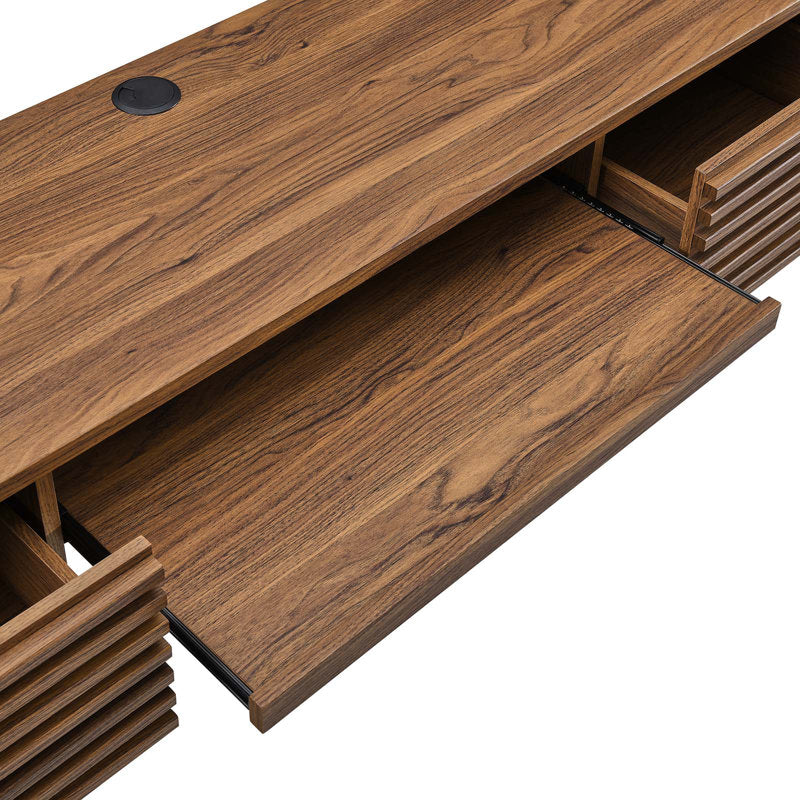 Modway Render - Wall Mount Wood Office Desk Mid-Century Modern Home