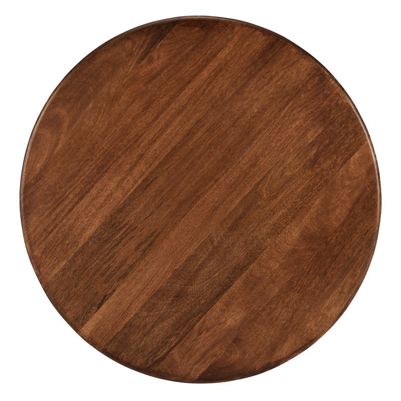 Rivian Round Coffee Table - Mid-Century Solid Mango Wood Center Table