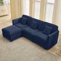 Nicholson - 4-Piece Corduroy Modular Sofa with Ottoman for Living Room