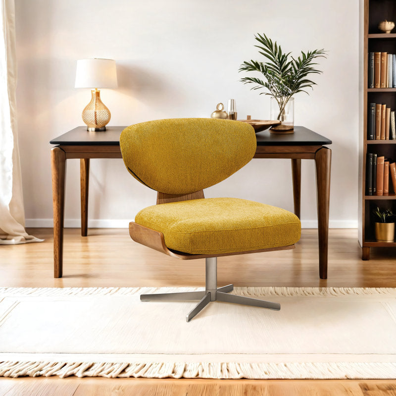 Nohl - Swivel Desk Chair Mid-Century Bentwood Home Office Seating