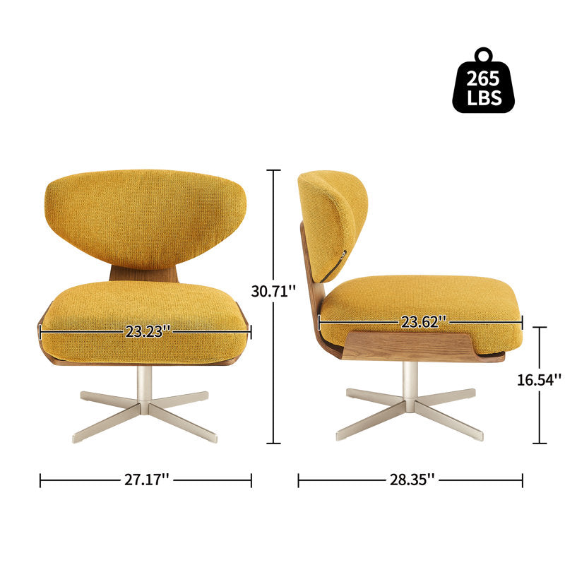 Nohl - Swivel Desk Chair Mid-Century Bentwood Home Office Seating