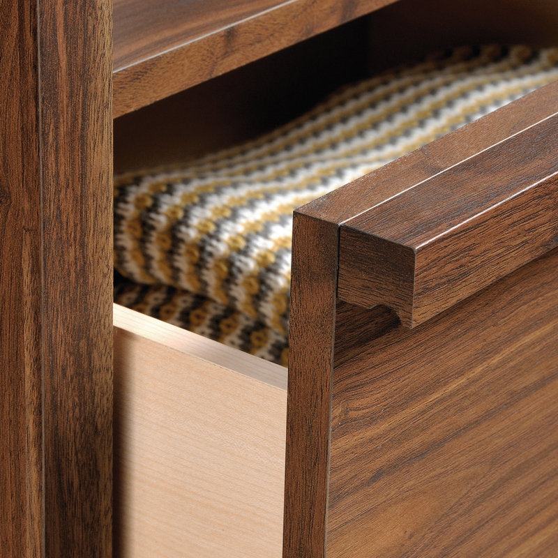 Posner - Modern Walnut Nightstand with Drawer & Open Shelf