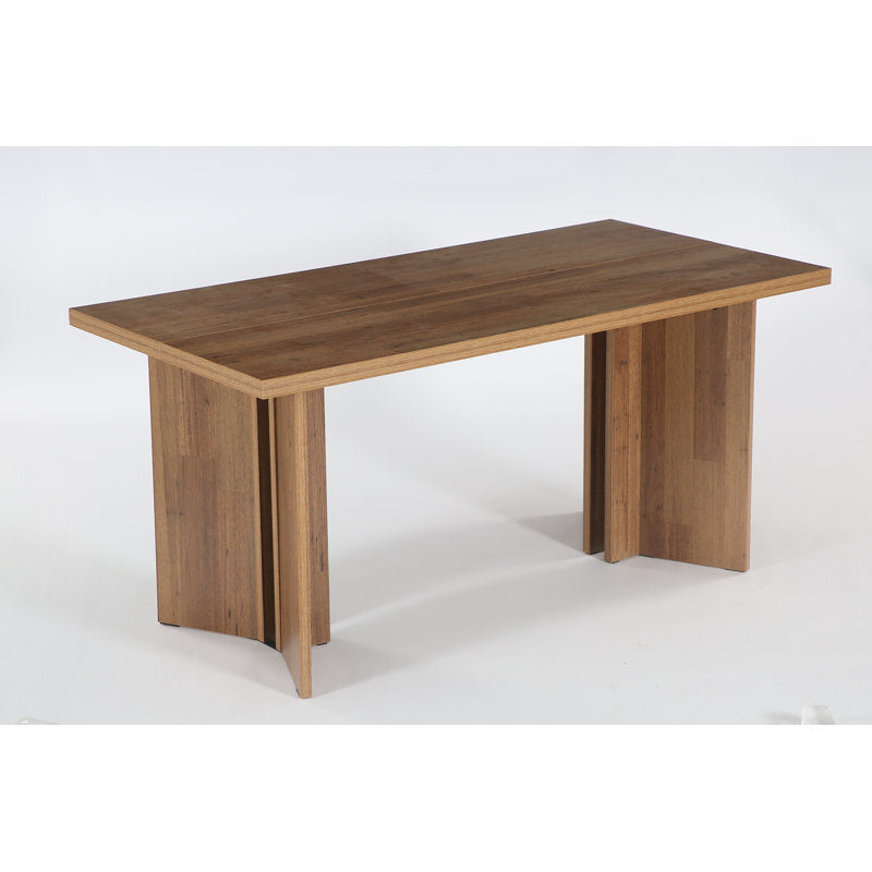 Rahn 63" Dining Table - Farmhouse Walnut Wood 6-Person Kitchen Table