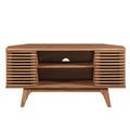 Render 46" Corner TV Stand - Mid-Century Walnut for TVs up to 50"