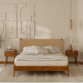 Selina - Solid Wood Platform Bed Bohemian Mid-Century Acacia Frame