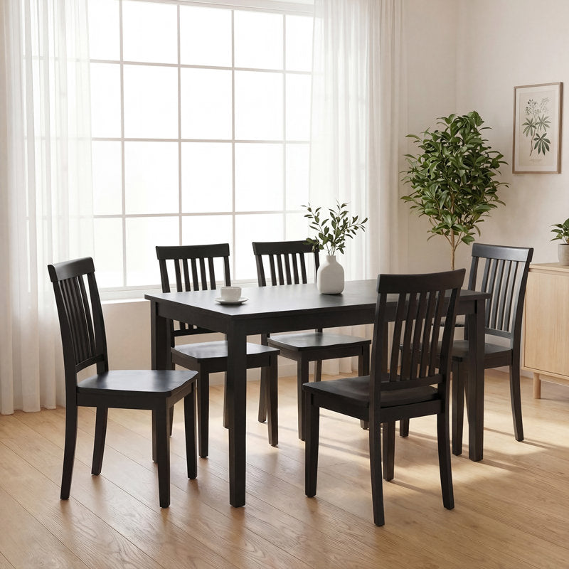 Heritage Mission - Solid Wood Dining Chair Set of 6 - Farmhouse Style