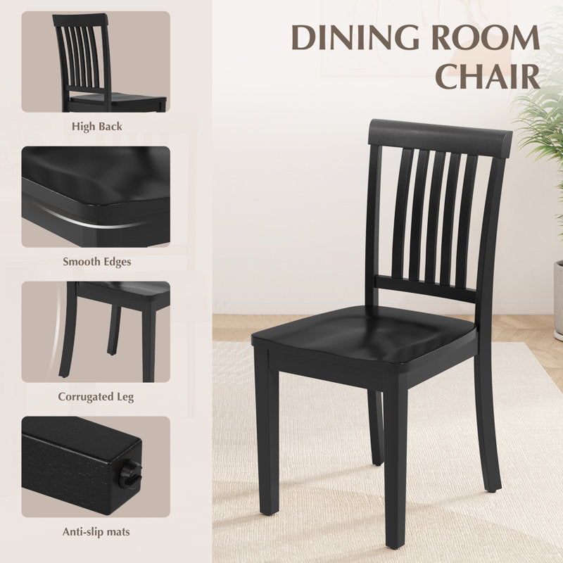 Heritage Mission - Solid Wood Dining Chair Set of 6 - Farmhouse Style
