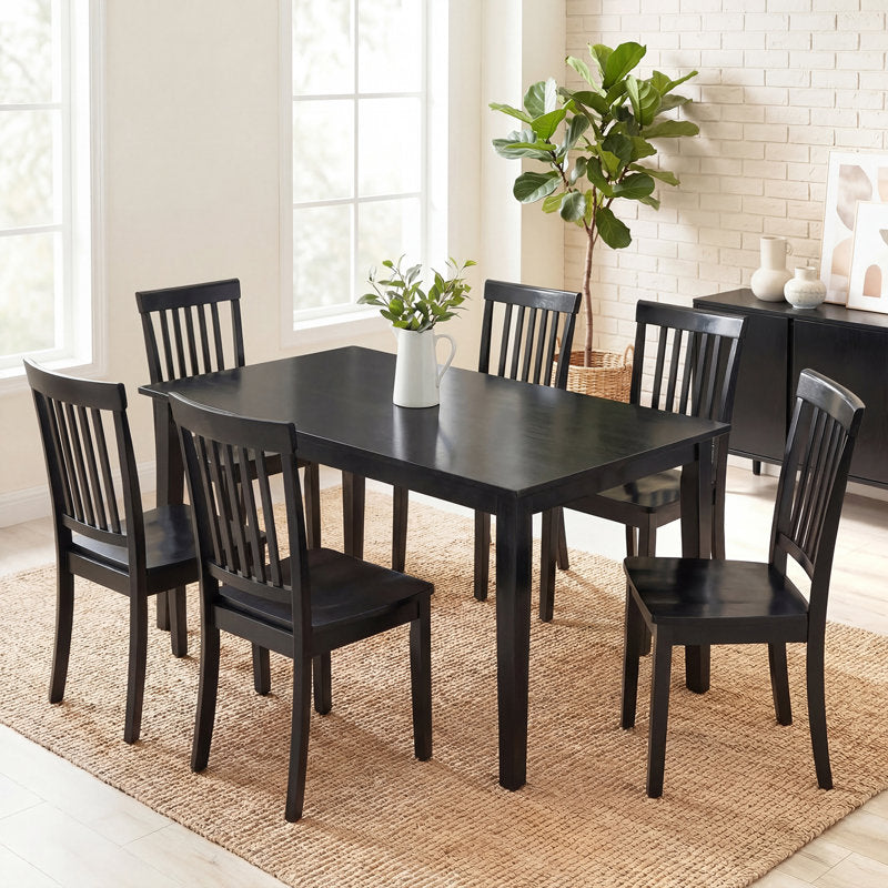 Heritage Mission - Solid Wood Dining Chair Set of 6 - Farmhouse Style