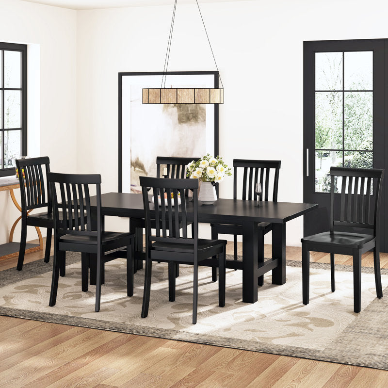 Heritage Mission - Solid Wood Dining Chair Set of 6 - Farmhouse Style