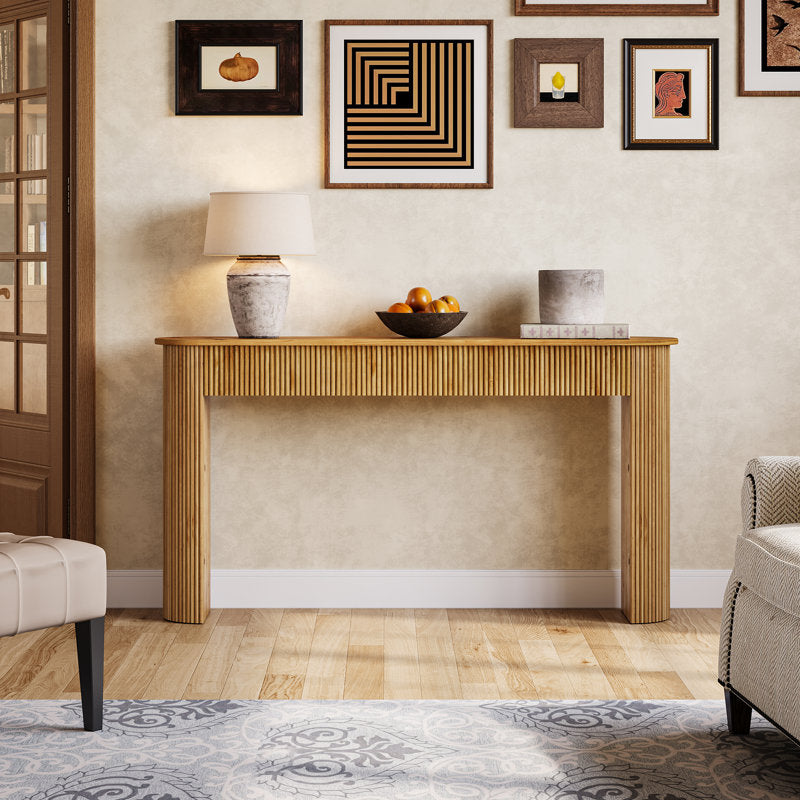Arlo - 63" Fluted Solid Wood Console Table for Entryway & Sofa