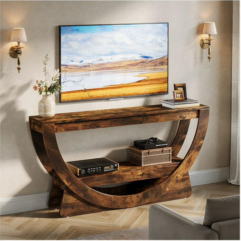 Rustic Ridge - 63" Farmhouse TV Stand for 75 Inch TVs Wood Console