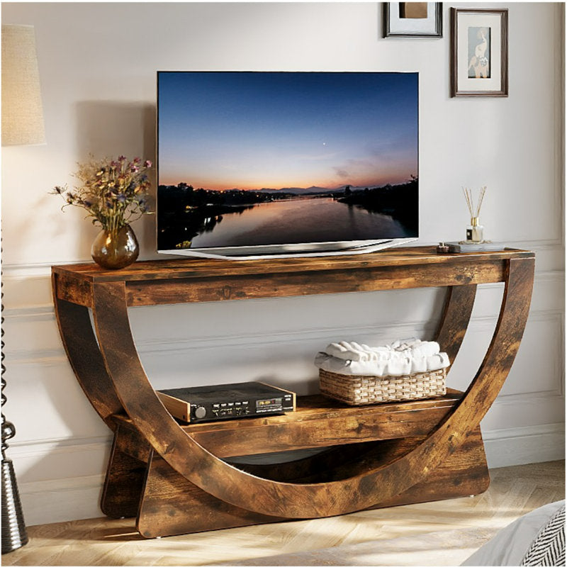 Rustic Ridge - 63" Farmhouse TV Stand for 75 Inch TVs Wood Console