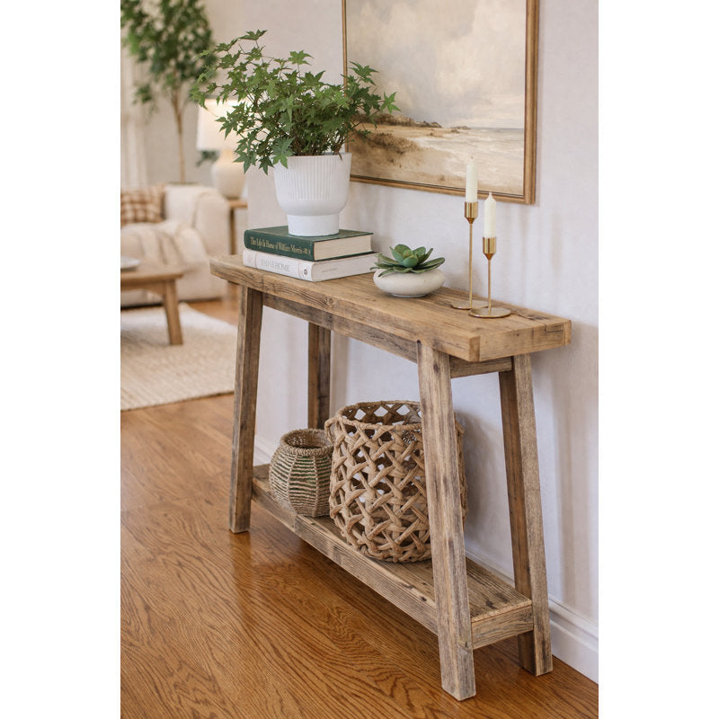 Camden Console - Reclaimed Wood Entryway Table Modern Slim Design