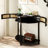 Luna - Half Moon Rattan End Table Boho Wood Entryway Console