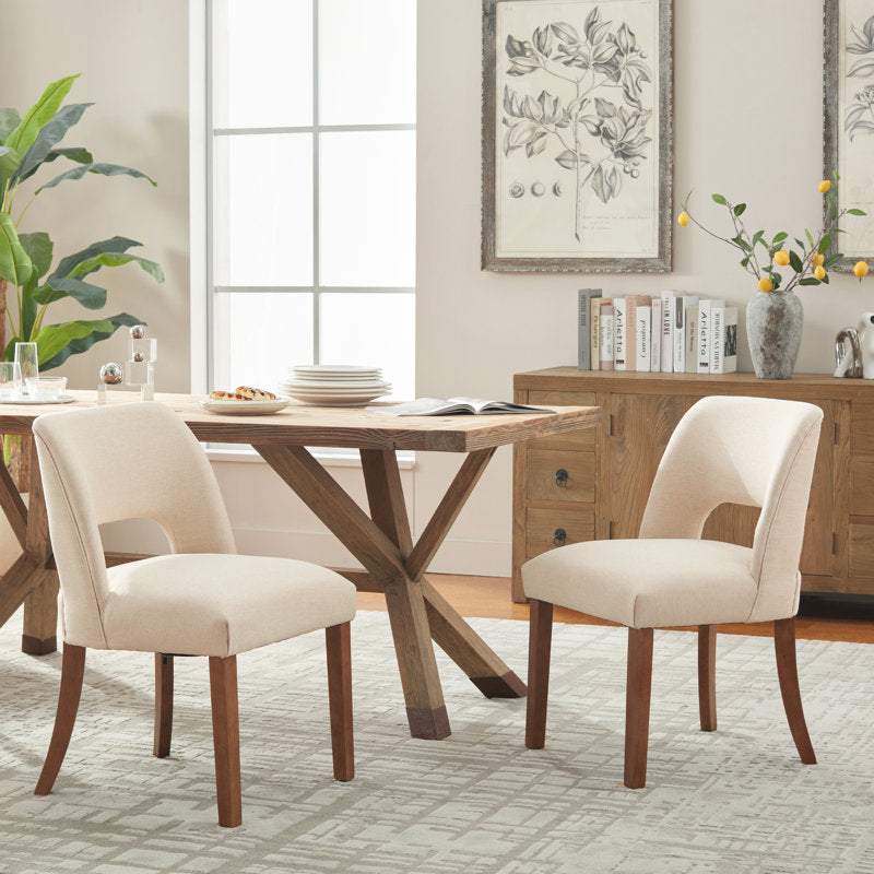 Elara Modern Upholstered Dining Chairs - Set of 4 Fabric Side Chairs