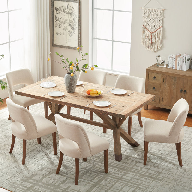 Elara Modern Upholstered Dining Chairs - Set of 4 Fabric Side Chairs