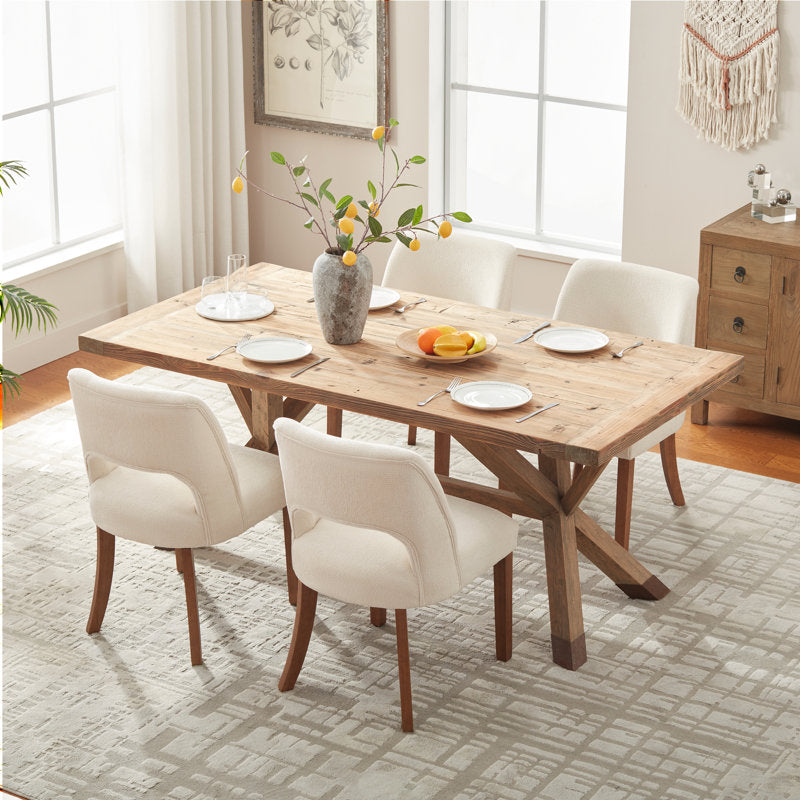 Elara Modern Upholstered Dining Chairs - Set of 4 Fabric Side Chairs