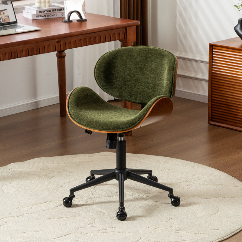 Elara - Bentwood Chenille Office Chair Swivel Task Desk Chair