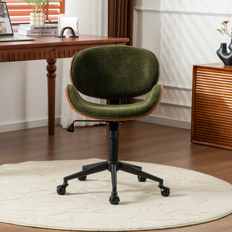 Elara - Bentwood Chenille Office Chair Swivel Task Desk Chair