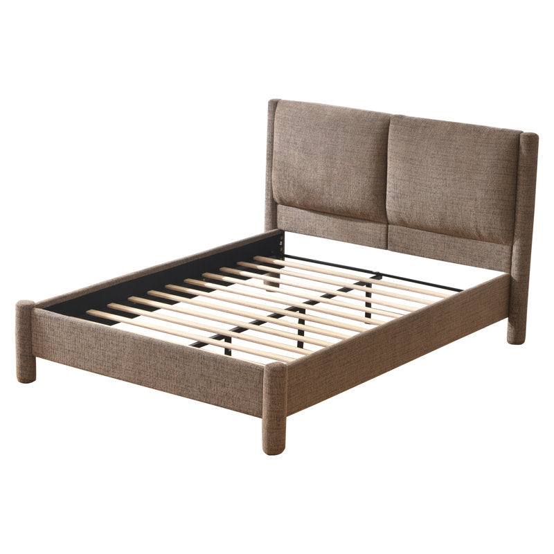 Elara Modern Upholstered Platform Bed - Tufted Fabric Queen Frame