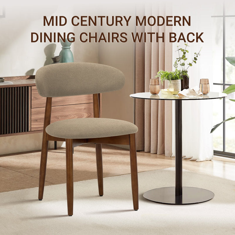 Arden Modern Upholstered Solid Wood Dining Chairs - Set of 6
