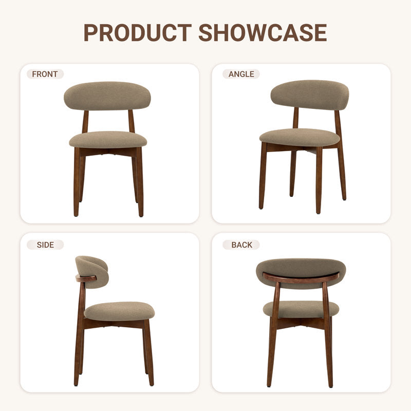 Arden Modern Upholstered Solid Wood Dining Chairs - Set of 6