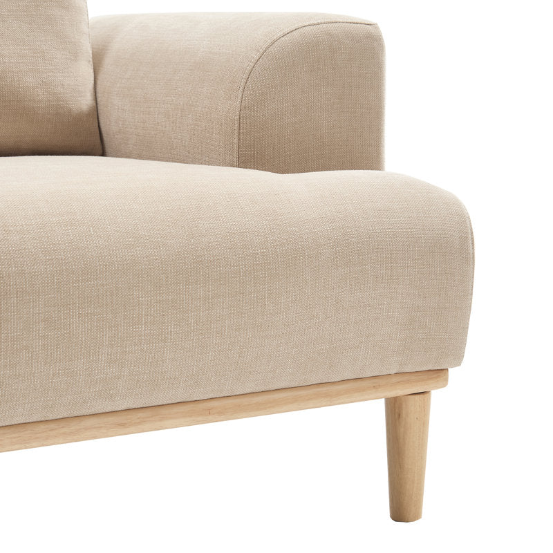 Elara Modern Minimalist Upholstered Sofa - Solid Wood Legs Living Room