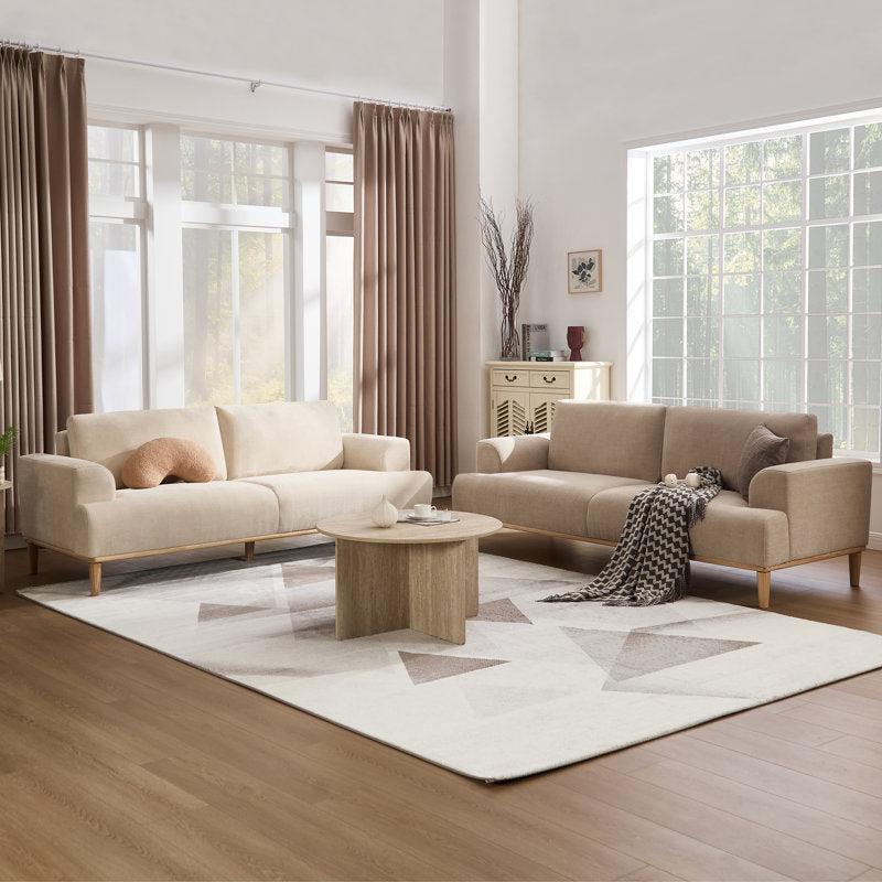 Elara Modern Minimalist Upholstered Sofa - Solid Wood Legs Living Room