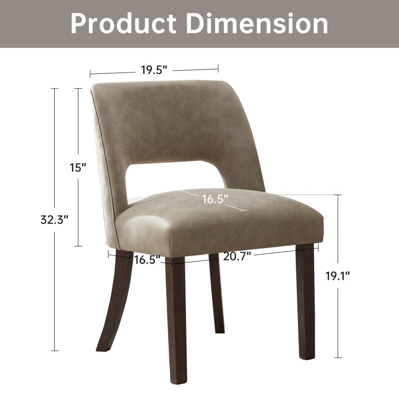 VKNOW - Mid-Century Faux Leather Dining Chairs Set of 6 for Dining Room