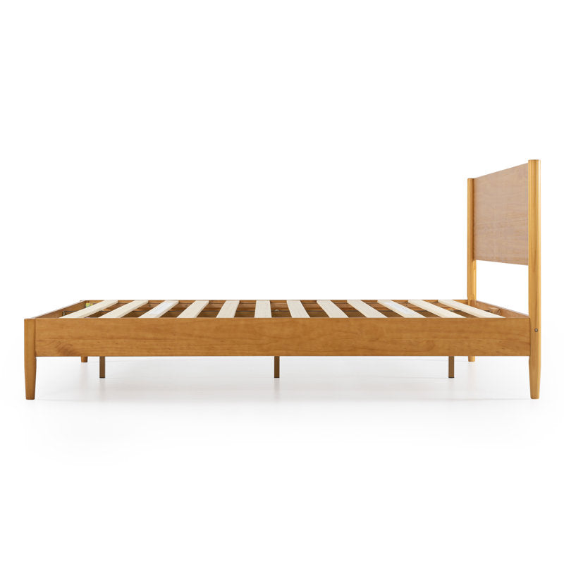 Whitman - Mid-Century Modern Solid Wood Platform Bed - Low Profile